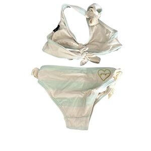 Juicy Couture Mint and Cream Kids Swim Set